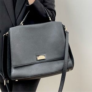 Kate Spade laurel magnolia park trapeze satchel bag - black